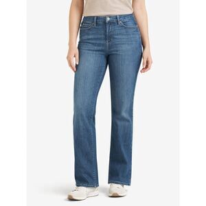 Nine West Jeans Court Street Straight 10/29 Stretch Solid Denim Medium Rise